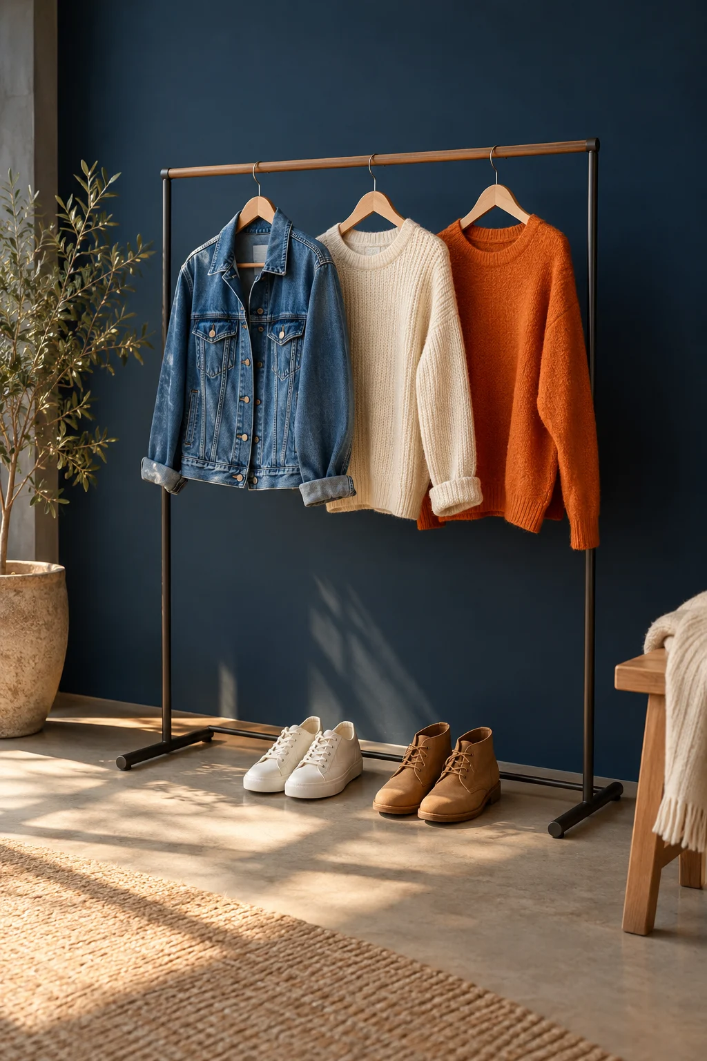 Sfeerbeeld van kleding en schoenen