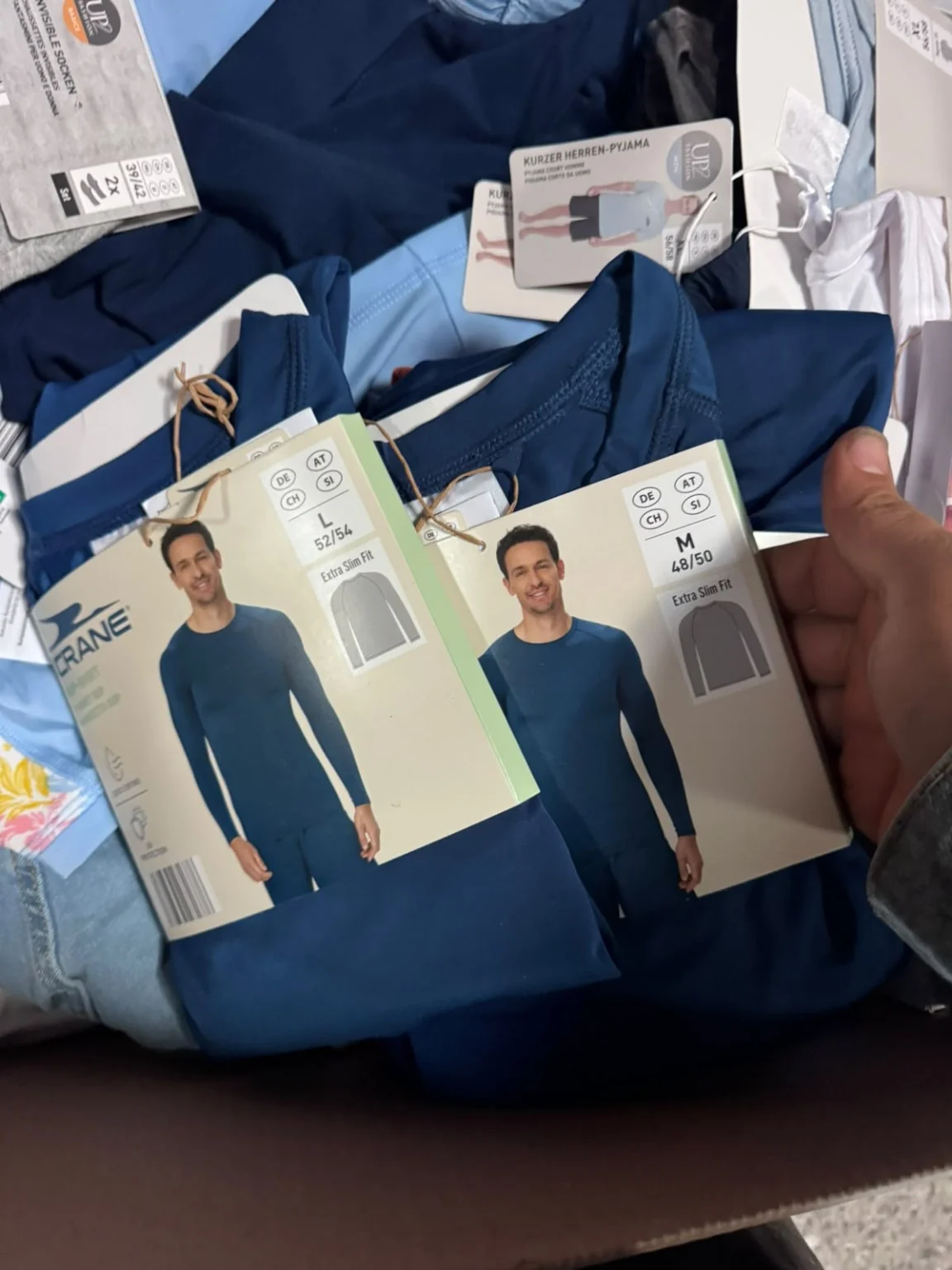 Voorbeeld van verpakte kleding