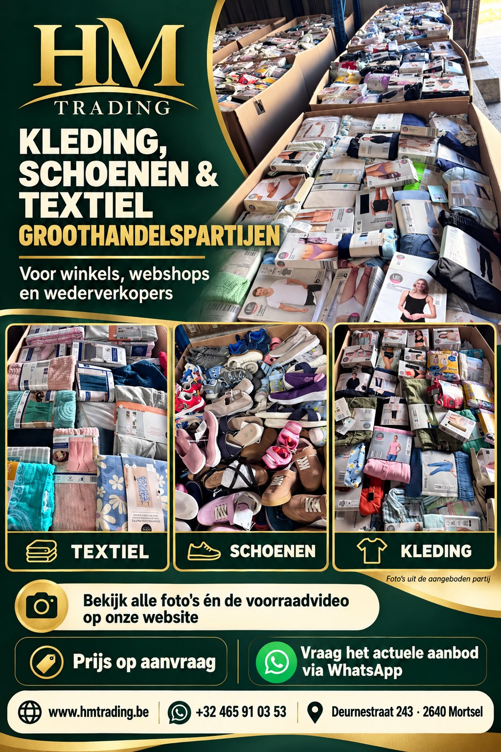 HM Trading poster kleding, schoenen en textiel