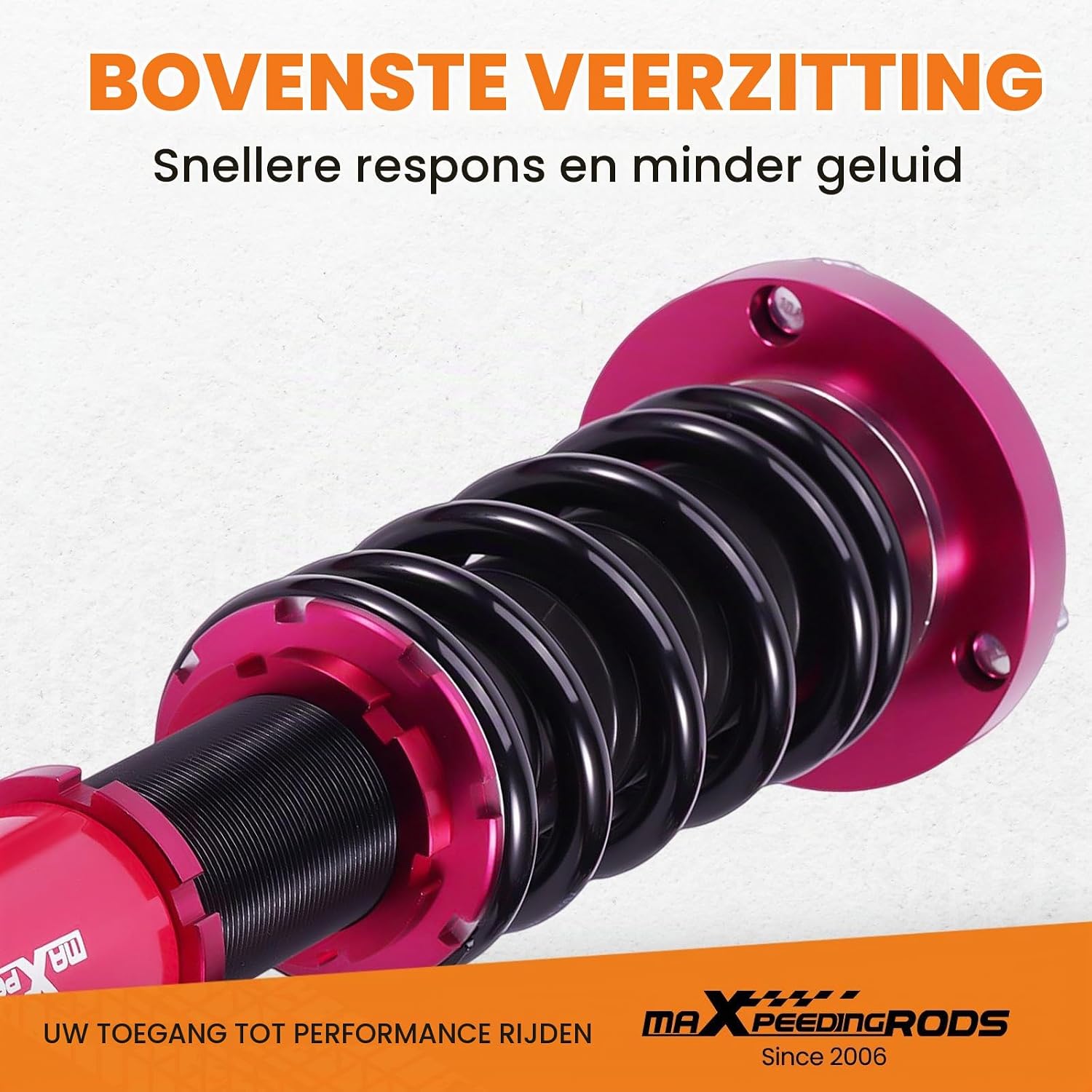 maXpeedingrods Chassis-schroefophangsysteem voor E46 3-serie 98-06, hardheidsverstelbaar, 330xd, 330d, rood — foto 7