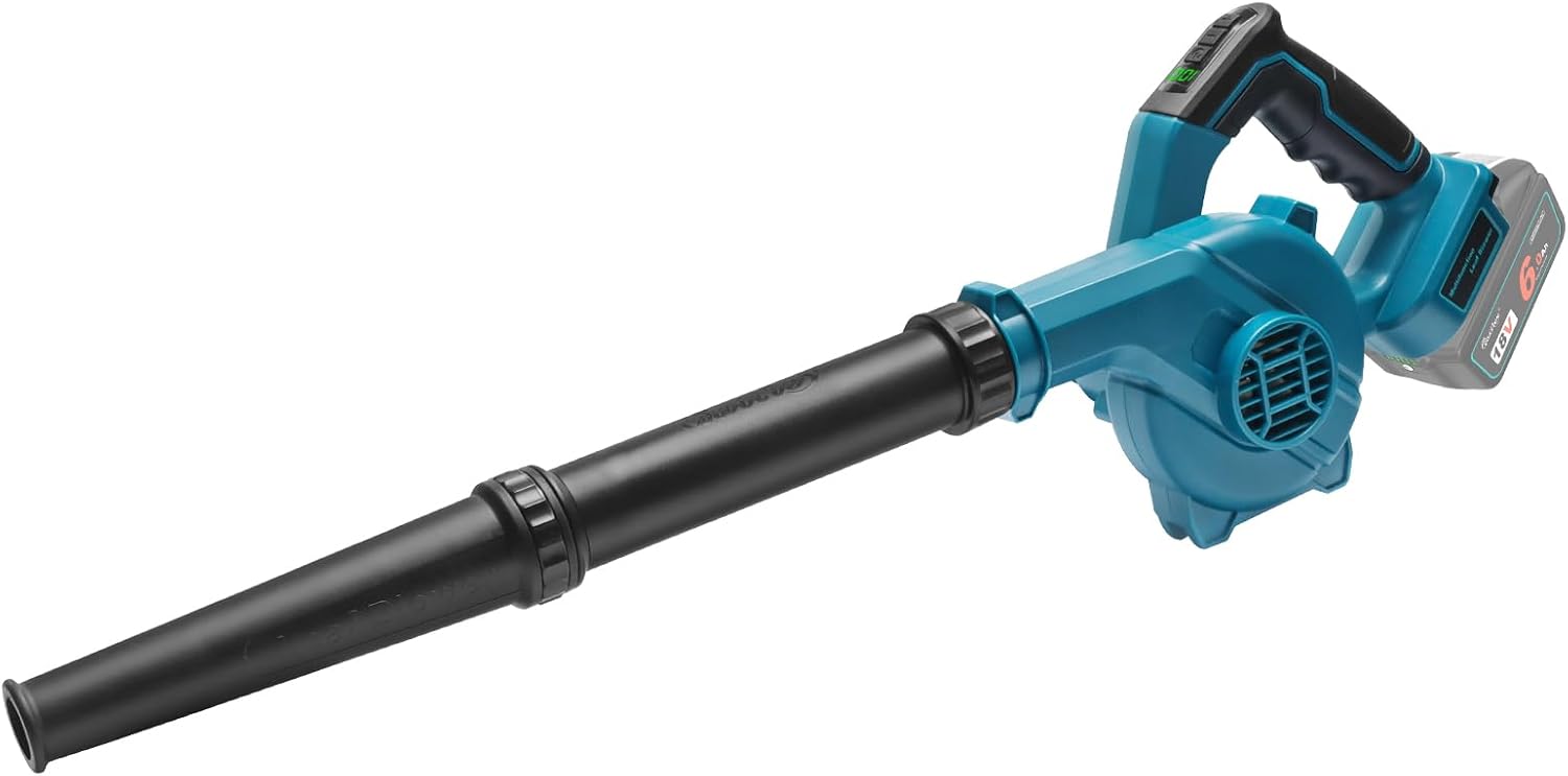 Draadloze bladblazer compatibel met Makita 18 V accu voor tuin, bladeren en